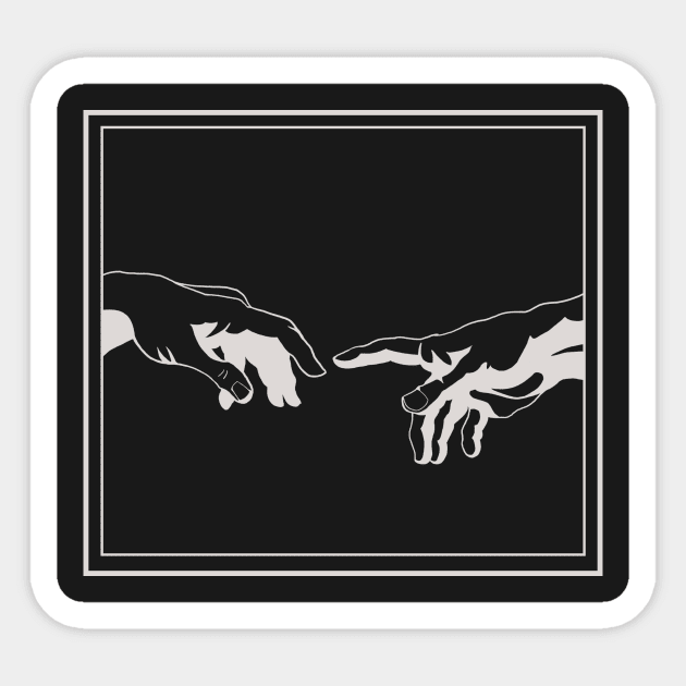 Michelangelo's Creation of Man Sticker by francescadaferrara